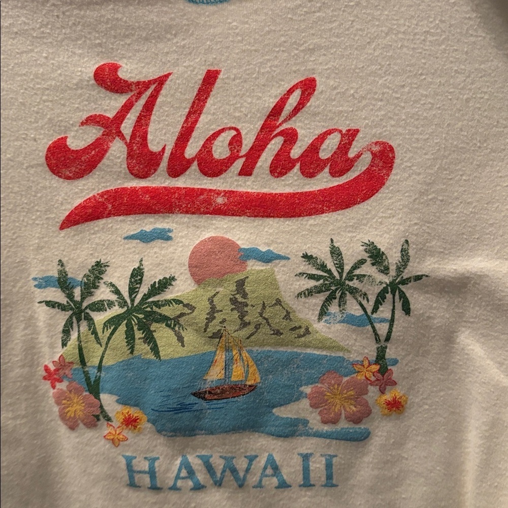 Stylish Aloha short sleeve tee Sz 14 - Picture 2 of 2